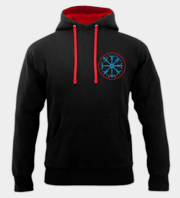 Sudadera con capucha bordada Vegvisir